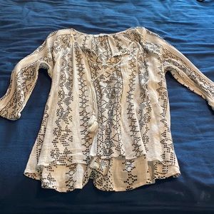 Loft Black & White Blouse